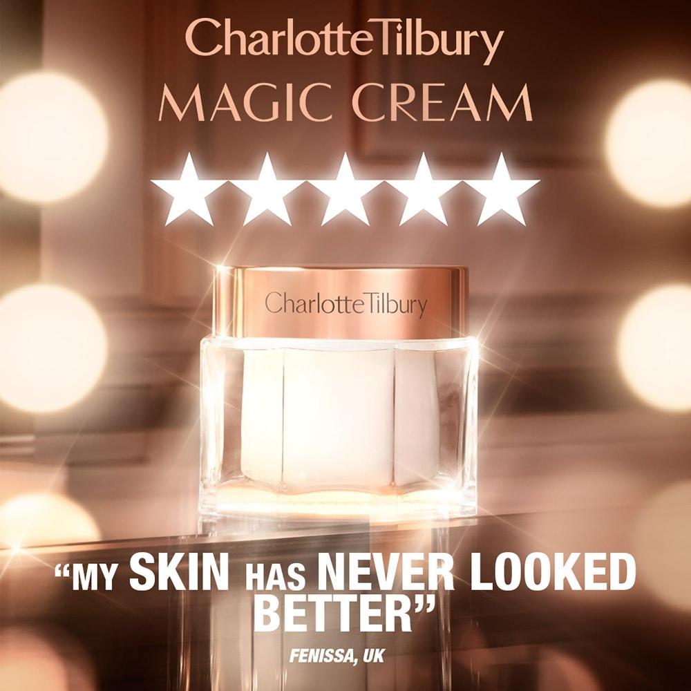 Charlotte Tilbury Travel Size Magic Cream Moisturizer z kwasem hialuronowym 0,5 uncji