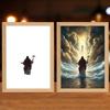Jesus Lampe Licht Jesus Lampe Aufleuchtendes Bild Inspirierende Christliche Wandkunst Gemälde Dekoration Für Zuhause Wohnzimmer Schlafzimmer