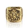 FDLK  Fashion Men's Signet Ring Russian Empire Double Eagle Rings For Male Punk Gold Color Arms Of The Russian Big Ring