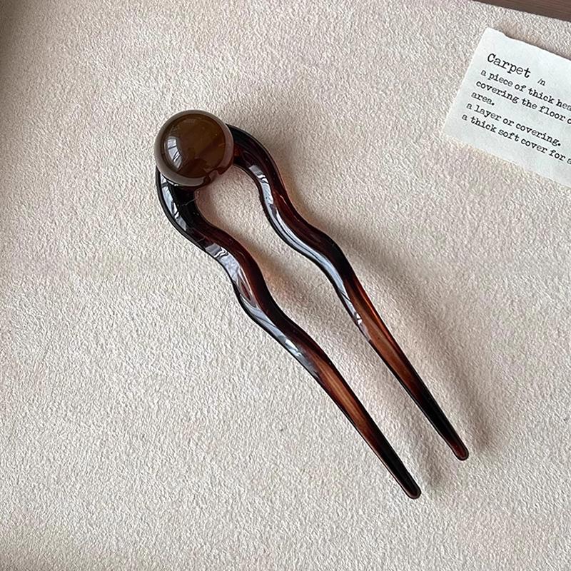 Grampo de Cabelo em U com Contas Coloridas Garfo de Cabelo Presilha de Cabelo Moderna Para Mulheres Meninas Joias Vintage Acessórios de Cabelo