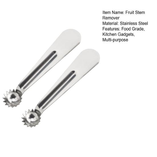2Pcs Stainless Steel Tomato Corer Strawberry Baller Pitter Huller Multi-Function Vegetable Pineapple Eye Fruit Stem Remover Home Kitchen Tools