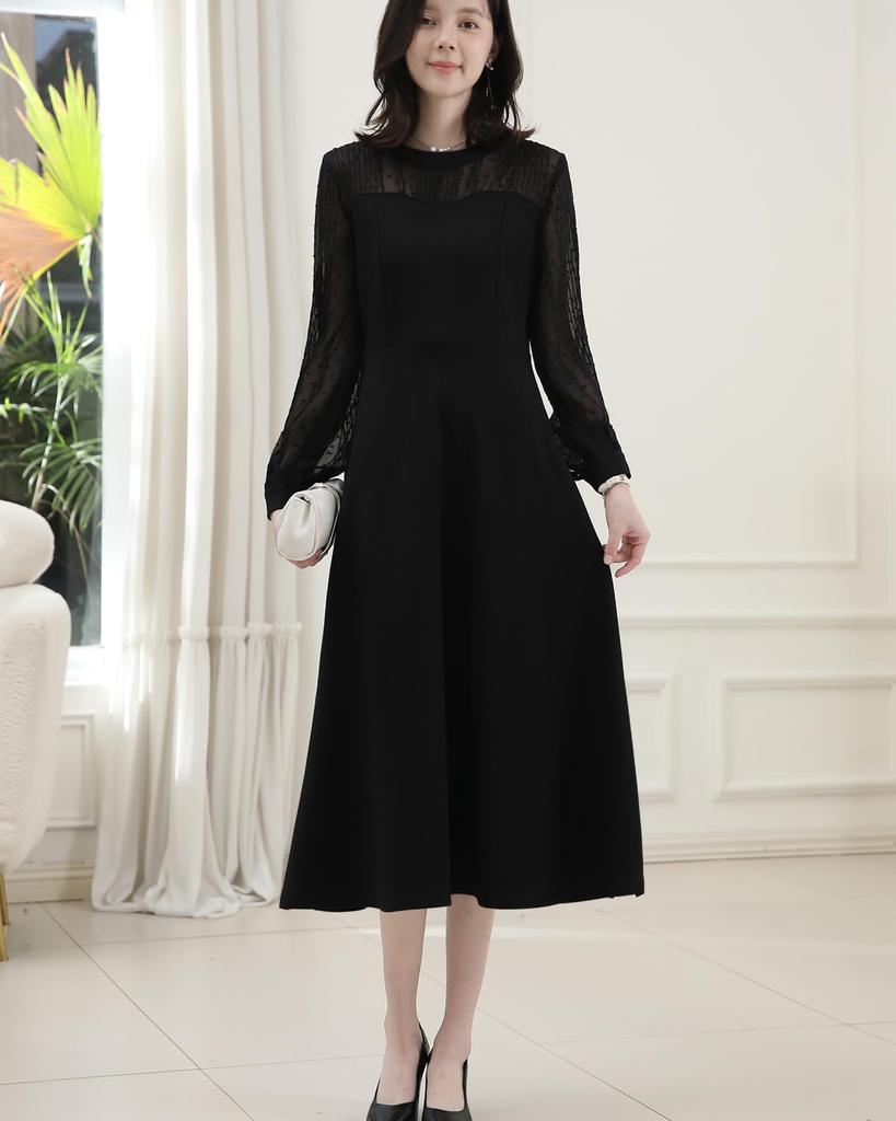 Bidason Party Wedding Lace Stylish Long Cool High Perfect for and Women's Dress, Dress, Dress, A-Line, Knee-Length, Sleeves, Neck, Waist, Slimming,