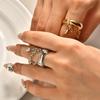 High Polished Water Drop Ring 18k Gold Plated Pendant Ring Boho Tassel Ring  Women