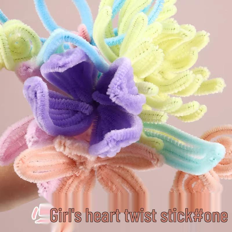 Handgemachtes Chenille-Stiel-Bouquet DIY-Set – Perfektes Geschenk zum 8. März von Kindern an Mama
