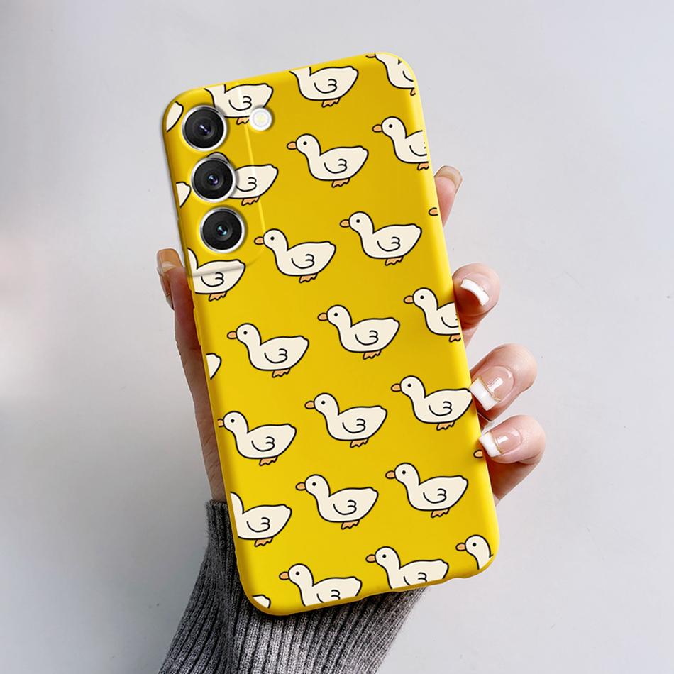 For Samsung Galaxy S22 S 22 Plus S22 Ultra S22+ Case Soft Slim Cute Bear Cartoon Frog Candy Painted Back Cover Funda Bumper Bags