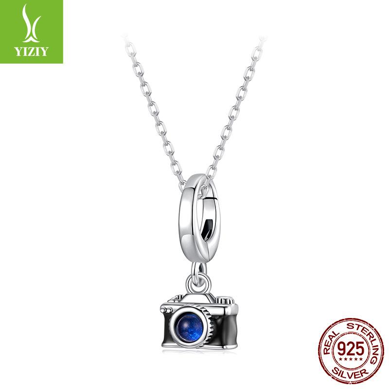 Button Head Can Be Opened And Closed - Camera Pendant Beaded Diy Bracelet Accessories S925 Sterling Silver Jewelry Accessories