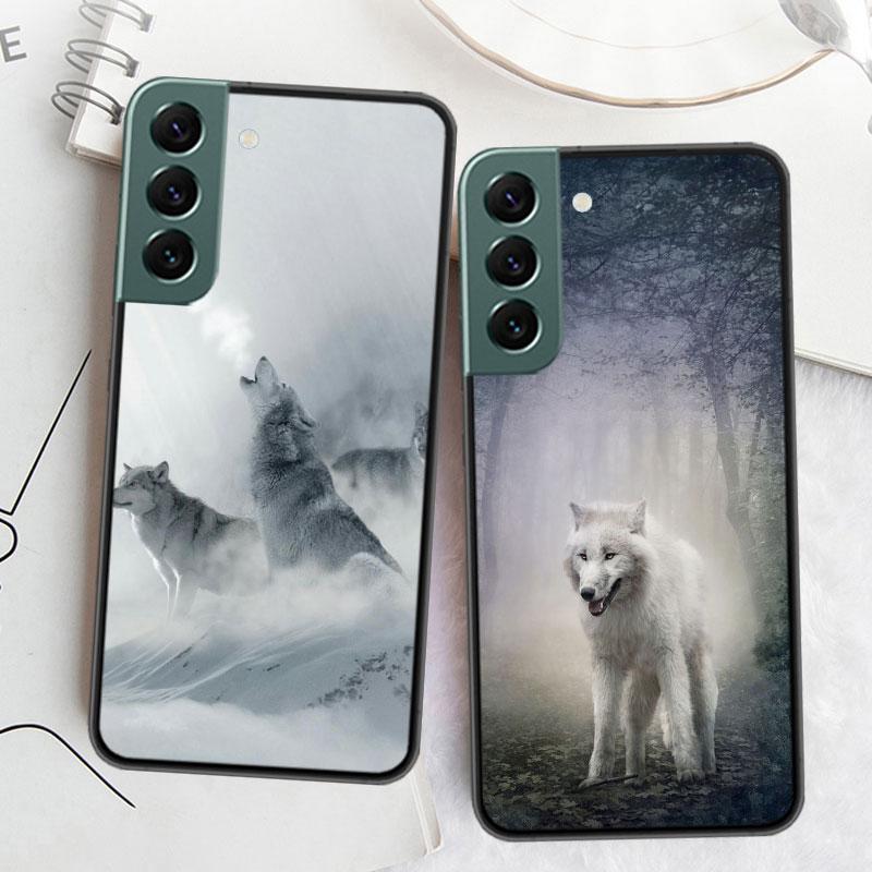 Snow White Blue Eyes Wolf Phone Case For Samsung Galaxy A12 A22 A32 A42 A52 A72 A54 A34 A24 A14 A73 A53 A33 A23 A13 5G F52 F62 C