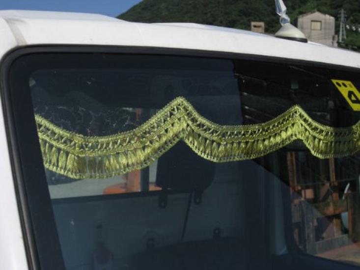 Black Lace Front Curtains [MADMAX] (Truck Supplies/Truck Parts)