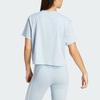 Adidas Essentials 3-Stripes Single Jersey Crop Top Women Tops Light-Blue IS1568