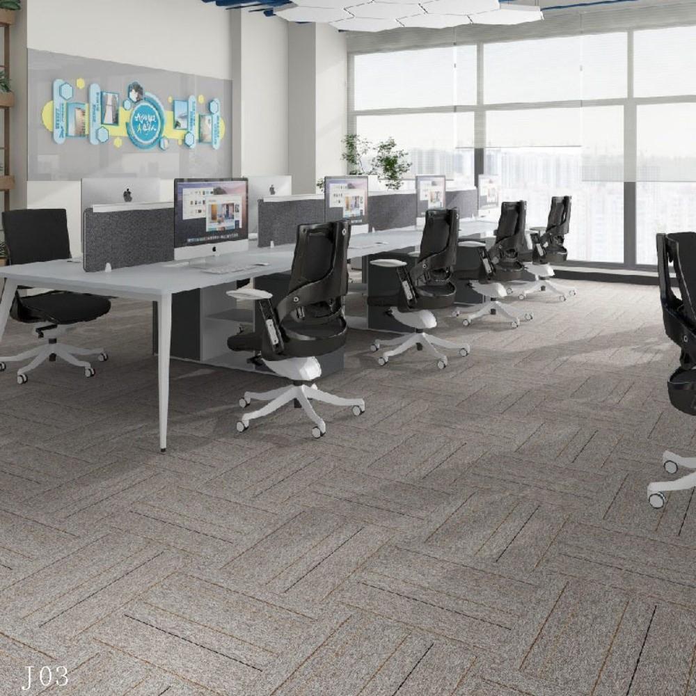 4pcs with Glue Square Patchwork Carpet 50cmX50cm Office Floor Mute Rug  Kitchen Living Room