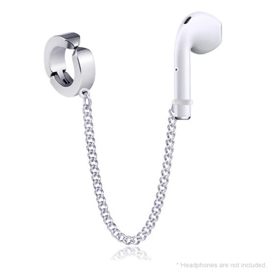 Stylish Wireless Earphones Titanium Steel Protective Chain Earrings for AirPods