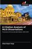 The A Citation Analysis of MLIS Dissertations Book
