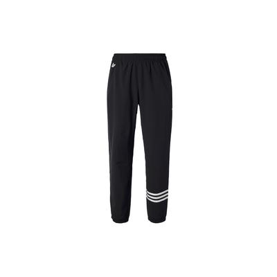 Pantaloni de trening Originals Noi cu Șină C, Broderie Logo Trifoi și Clasicele Trei Linii, Pantaloni Bărbați Negri HM1864