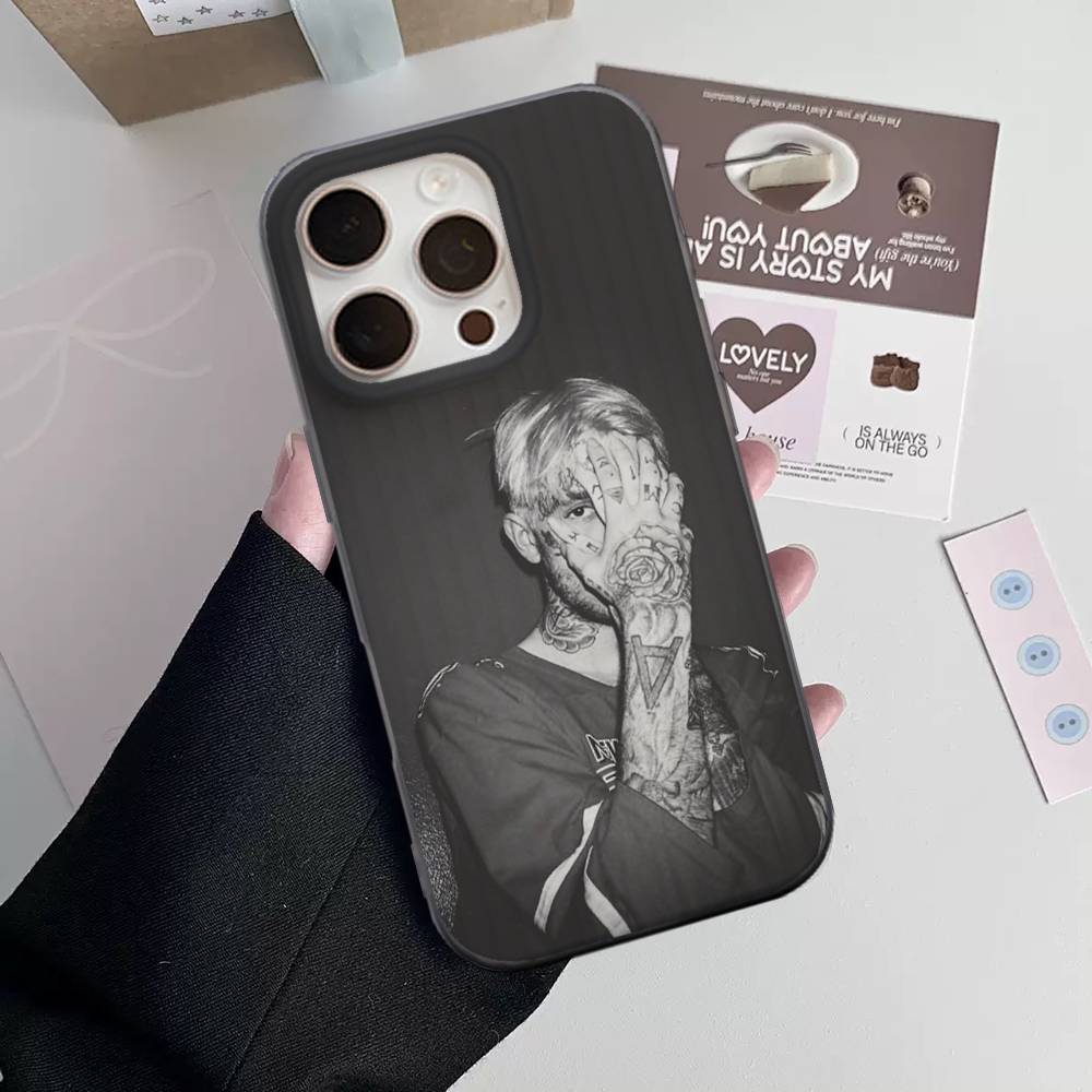 

Lil Peep Hellboy Love Phone Case for iPhone 17 16 15 14 13 12 11 Corrugated Frosted Soft Cover Anti-Slip iPhone 14 pro