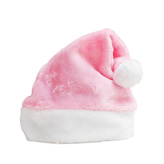 Plush Xmas Hat Soft Comfortable Vibrant Color Christmas Hat Festival Decor