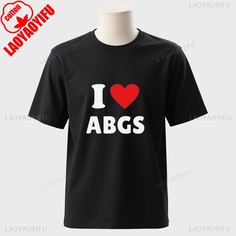 Funny Meme TShirt I Love Heart ABGs Funny Oddly Specific Joke Tee Trendy Gift Viral Prank Tiktok Twitter TShirt Cotton Tee Tops