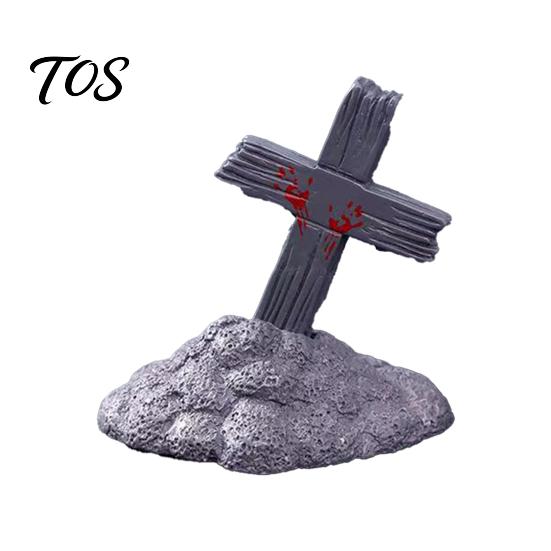 Aquatic Plant Tank Accessories Halloween Miniature Resin Ornaments, Micro Landscape Desktop Decor, Horror Small Statue Decor Scene for Fish