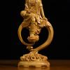 Solid woodGuanyin Buddha Bodhisattva Character Figurines Home Room Office Wealth Luck Feng Shui Decor Wood Carving Buddha Statue