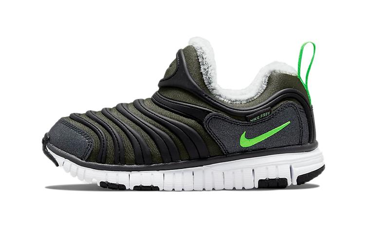 

Nike Dynamo Free Caterpillar, Plush Low top Kids Lifestyle Shoes Black Green Children Aged 3 7 Years Old DO5887-331 31