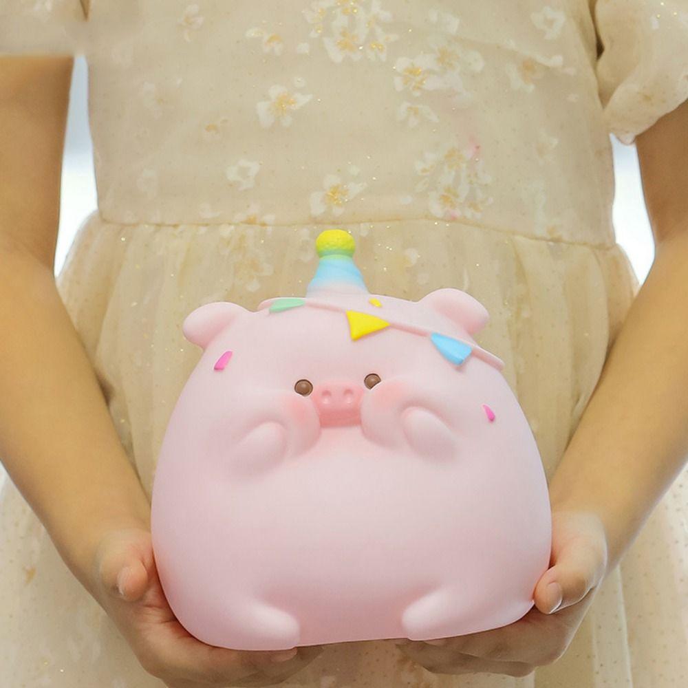 Desktop Ornaments Pig Piggy Coin Bank Vinyl Waterproof Savings Jar Bedroom Model Decorative Money Boxes Home Decoration