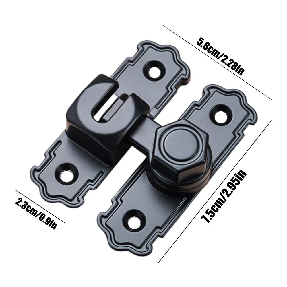 

Замок для амбарной двери, защелка, болты, защелка из алюминиевого сплава 90 градусов, защита от ржавчины, предохранительная проушина, крепления для шкафа, ванной комнаты чёрный