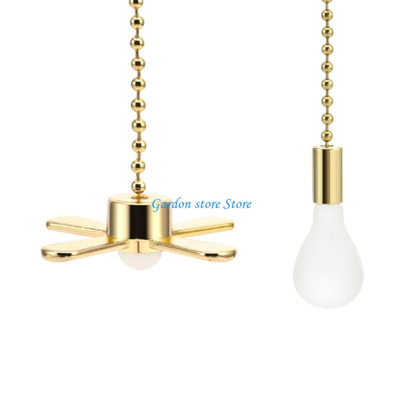 B0KB 2Pcs Pendant Fan Pull Chain Easy to Use Fan Switches for Ceiling & Lights