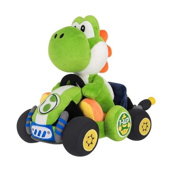Sanei Boeki Super Mario Mario Kart World Yoshi W17 x D27 x H23cm Stuffed Toy MKW02