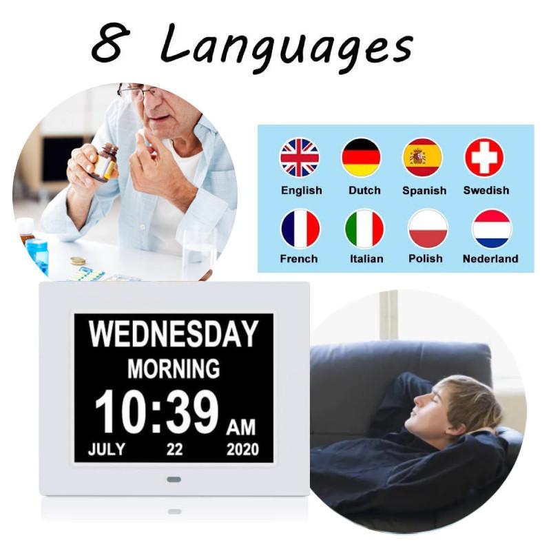 7 Inch Electronic Smart Pill Reminder Clock For Elderly With Alarm And Music Playback Options