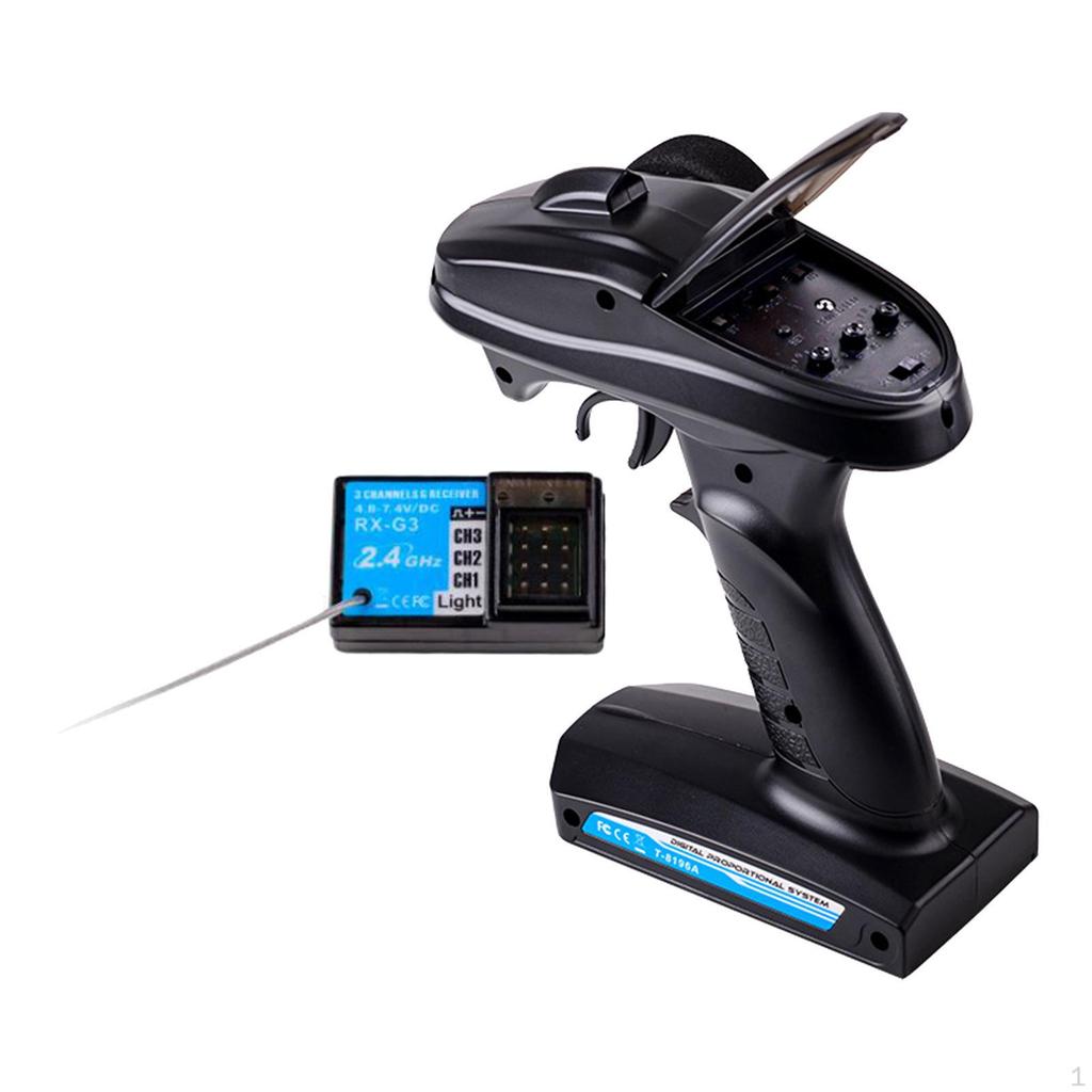 RC Transmitter Receiver 2.4 Parts Turn To D/R Throttle Steering 3 Channels Radio System