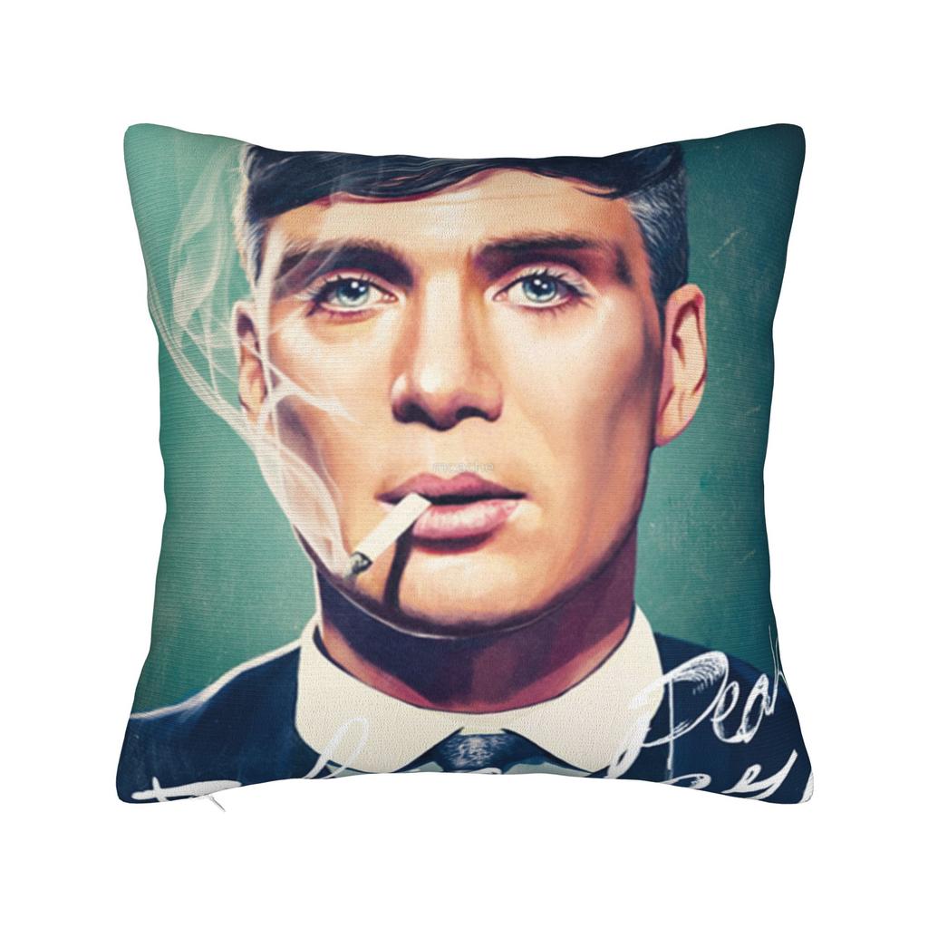 P-Peaky Blinders Tommy Shelby Pillowcase Printing Polyester Cushion Cover Gift Throw Pillow Case Cover Home Square 45*45Cm