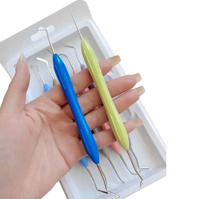 1/7Pcs Dental Double Silicone Handle Resin Filler Spatulas Composite Filling Surgical Instrument Dentist Tools