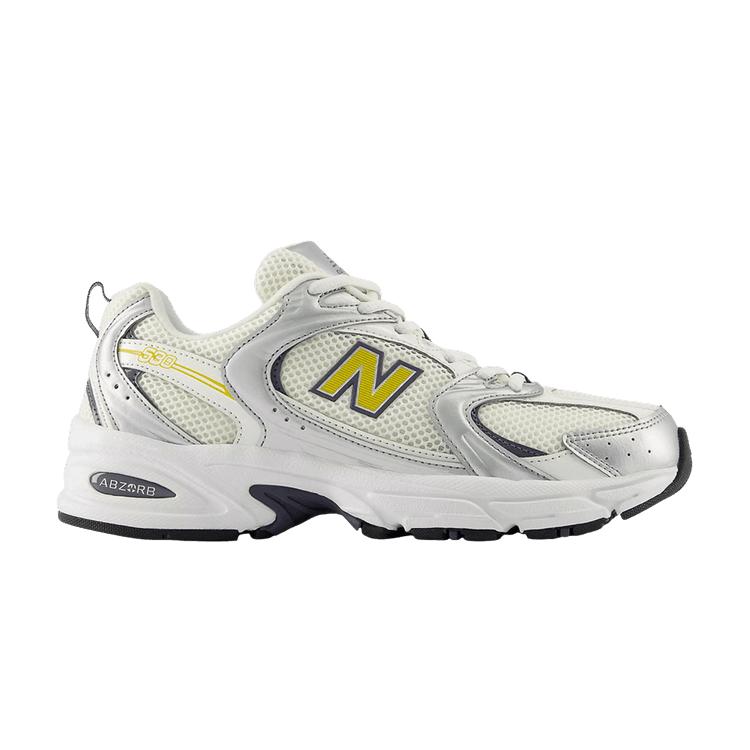 New Balance 530 Silver Metallic Sea Salt Apollo Gold Men Sneakers White U530153 38.5