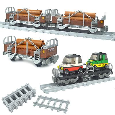 Yapı Taşları Tren Modeli setleri Uyumlu Tüm Markalar Yük treni Arabaları İnşaat Tuğlaları Kitleri Raylar Şehir rayları oyuncak