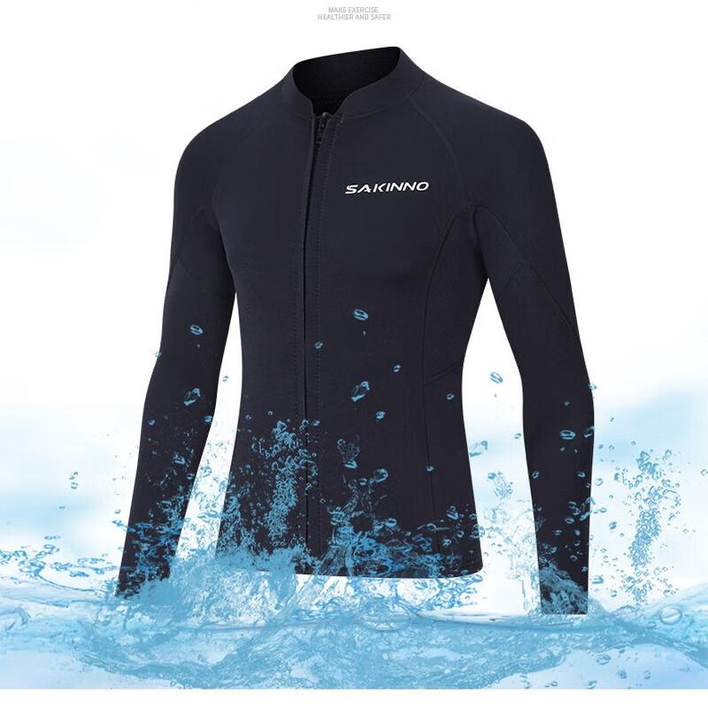 WEZHO Men's 2mm Long Sleeve Wetsuit Top