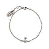 Vivienne Westwood Balbina Bracelet Elegant Mini Pearl Bracelet Women bracelet Silver 6102017702P118P118