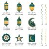 48 Pieces Spirals Party Decoration with Authentic Moon Star Designs Ramadans Accessories for Celebration and Gatherings