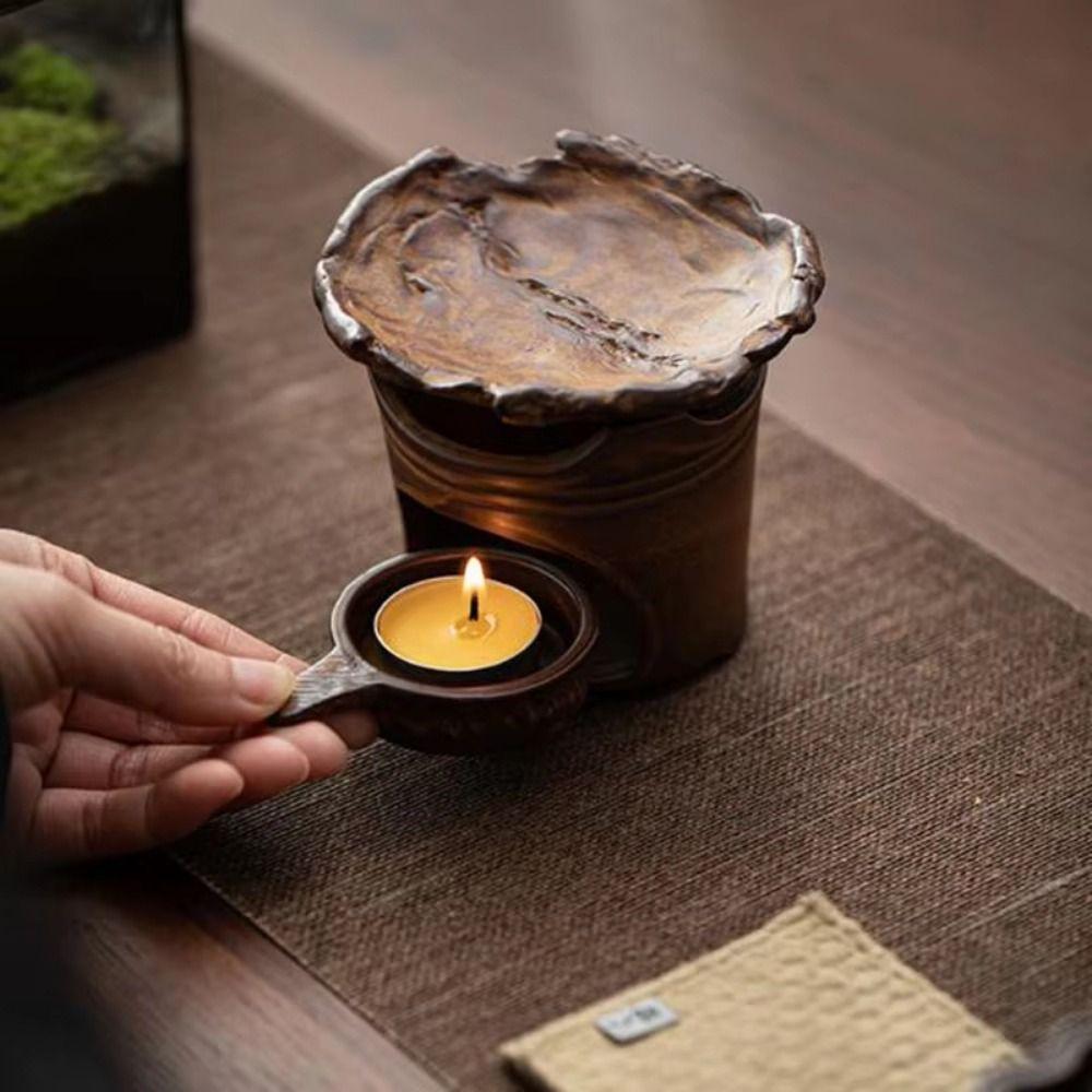 Ceramic Wax Melt Burner Retro Style Small Tea Roaster Creative Tea Fragrance Dispenser  Art