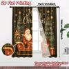 2D Flat Printing  JIT 2pcs   Curtains (Without Rod) Festive Wonderland(5) Fashionable Chic Curtains Polyester Easy Install