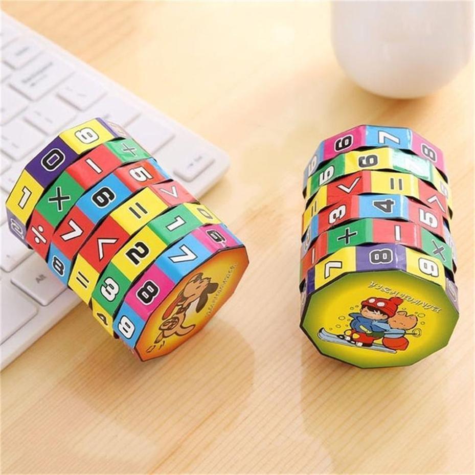 Detachable Math Cylinder Toy Kids Arithmetic Addition Subtraction Multiplication Division Puzzle Digital Learning Toy