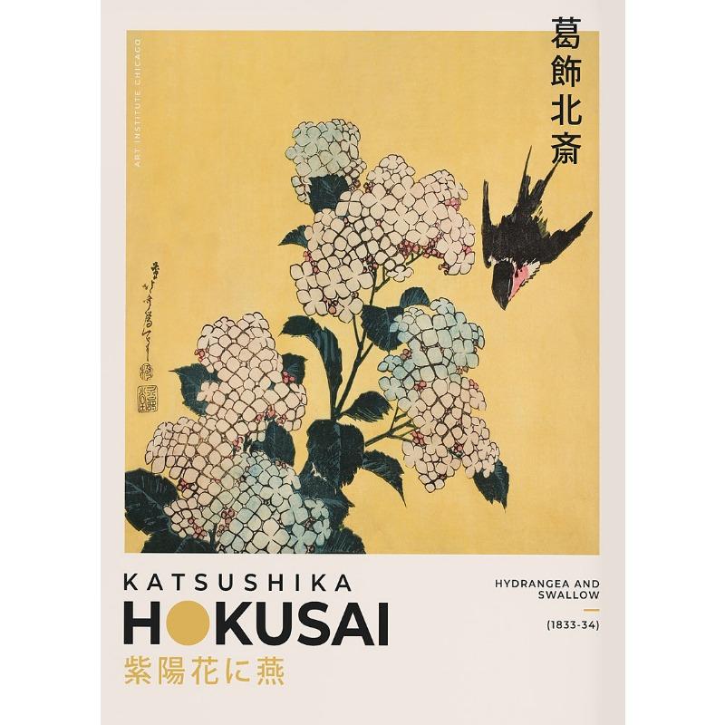 Japanese Exhibition Katsushika Hokusai Retro Poster Animal Colorful Prints Canvas Painting Wall Art Picture for Room Home Decor