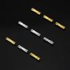 50Pcs Spacer Bead Diy Findings 2X8Mm Tube Beads For Jewelry Making Gold Plated Beads Separators For Bracelets Accessories