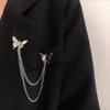 Spille Punk Farfalla Catena Nappa Spilla da Bavero Per Donne Uomini Hip Hop Metallo Clip per Abito Abbigliamento Cool Accessori Coreani