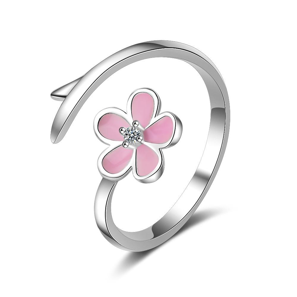 New  925 Sterling Silver Ring open Adjustable Fashion Exquisite Student Girlfriend Women Jewelry Accessories Wedding Party