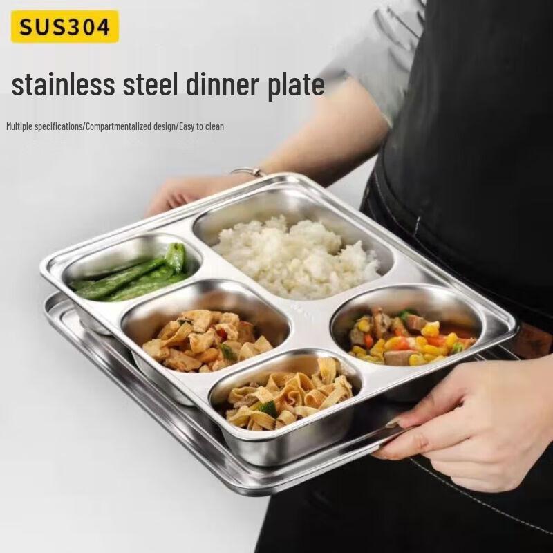 Segmentierte Essensschale aus 304 Edelstahl