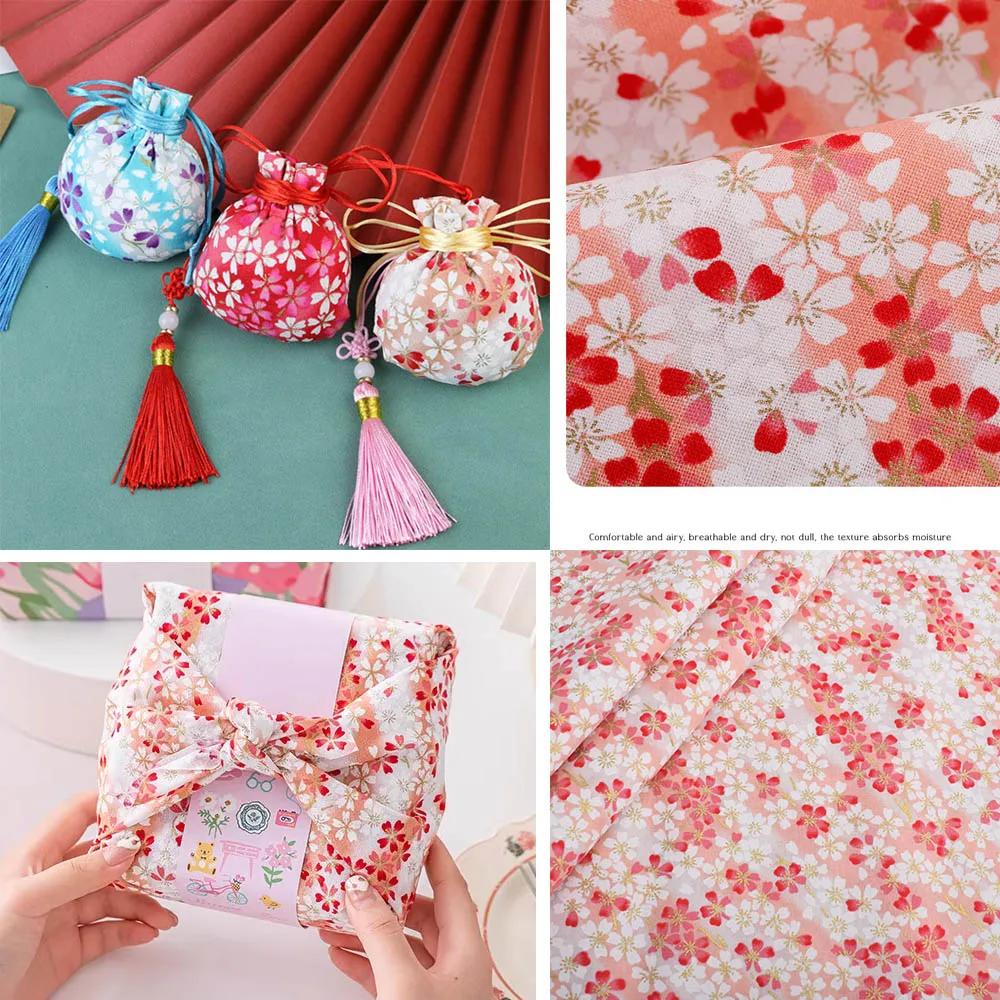 6 Stück Stoffquadrate im japanischen Stil bedruckte Baumwolle Quilten Handgefertigt Patchworkstoff Blumenmuster Heimtextilmaterial 24x24cm