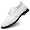Men's Plus Size Genuine Leather Breathable Casual Shoes - Lace-up Driving Loafers with Soft Sole