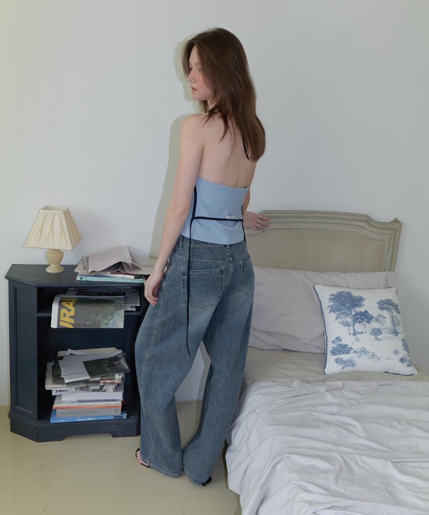 Aente Vintage Washed Wide Denim