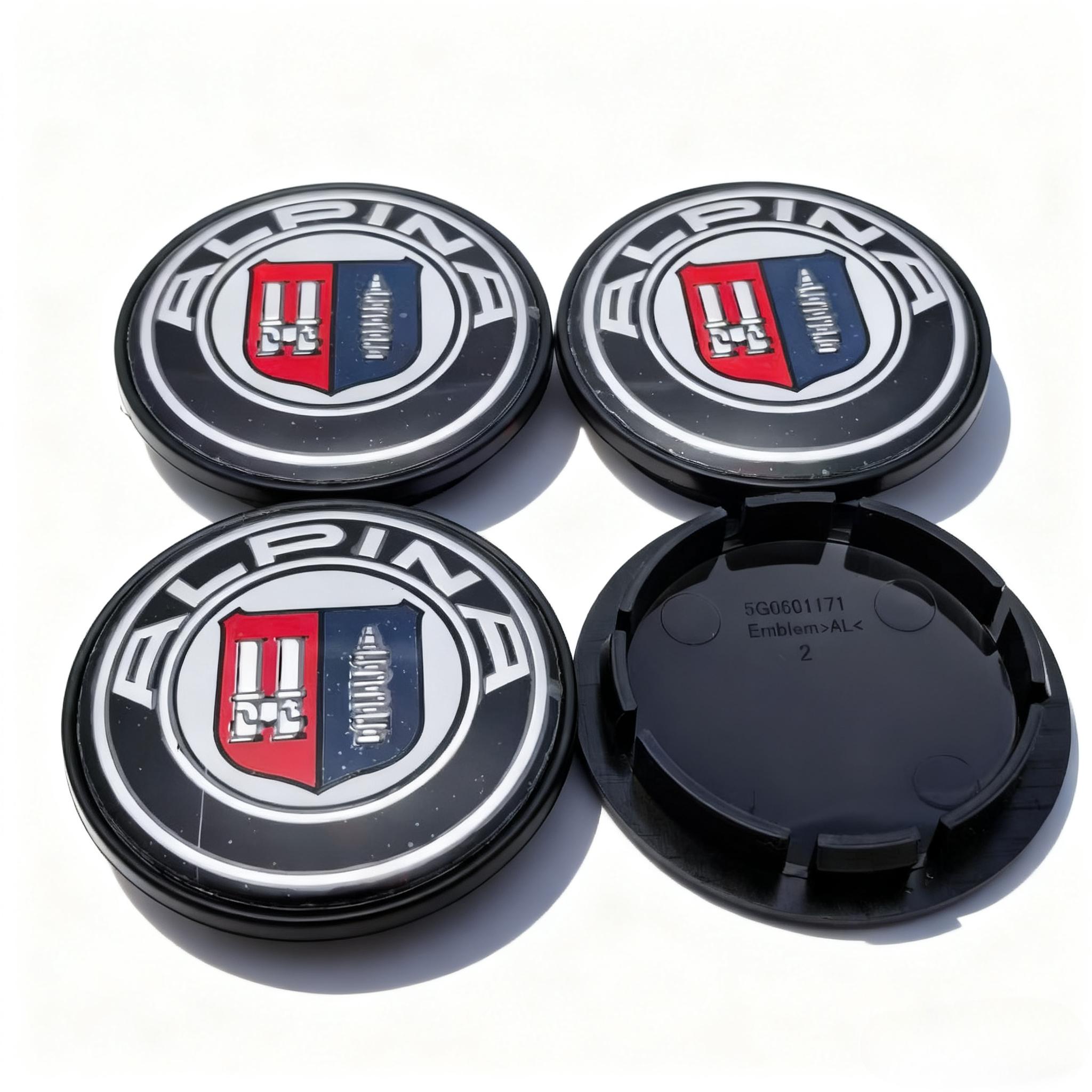 

4pcs Alpina Logo Emblem Badge Car Wheel Center Caps 65MM Clips 56MM Wheels Hub Cap Rim Hubcap Dust Cover Replace Car Accessories Alpina Badge&4pcs VVV65 Wheel Cap
