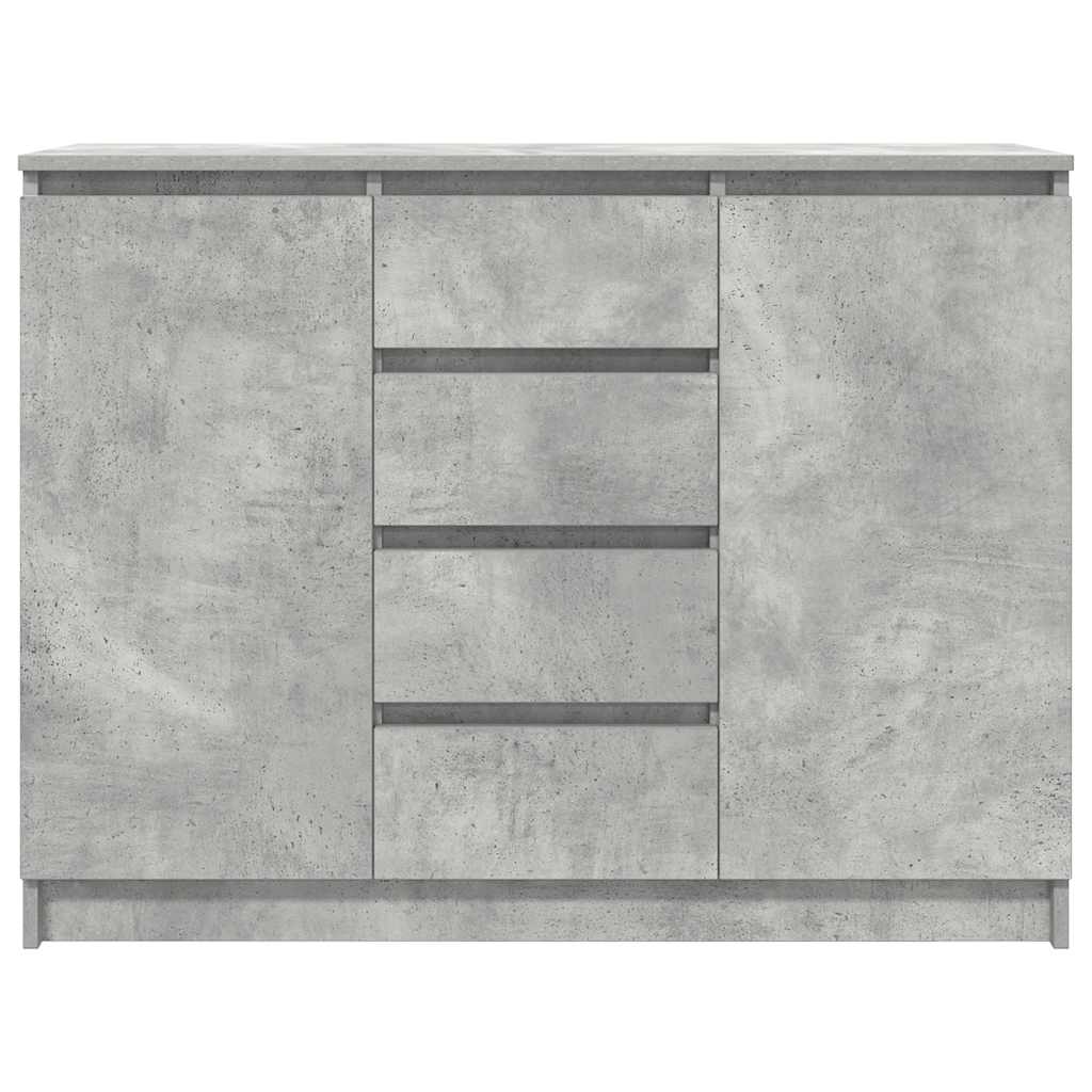 Sideboard with Drawers Concrete Grey 100.5 x 35 x 76 cm Engineered Wood