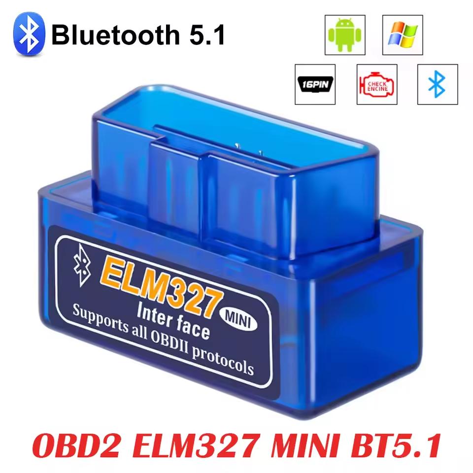 ELM327 V2.1 OBD2 Scanner for iOS Android Bluetooth-compatible OBDII Code Reader Car Diagnostic Tool Check Engine Fault Detector